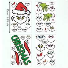 The Grinch 4pcs Wall Stickers Refrigerator Magnets, PVC Self-Adhesive Green Monster Door Stickers, Holiday Decoration Glass Stickers, Halloween Christmas Atmosphere Stickers - Decorative Stickers - View 9
