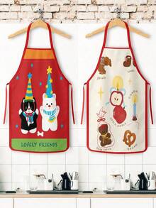 1/2/4pcs Christmas Apron, Suitable For Kitchen Cooking, Home Life, And Also A Great Gift Choice For Friends. - Multicolor - View 7