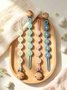 Personalized Name Gift, Floral Soothing Chain, Daisy Style Anti-Drop Chain - Multicolor - View 5