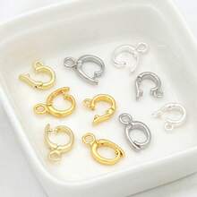 4PCS Copper Simple Fashion Hip-Hop Style Full Zirconia Extension Tail Buckle Folding Buckle Handmade DIY Bracelet Necklace Jewelry Accessories - Multicolor - View 3