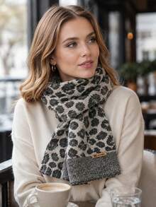 1PC Women's Fashion Casual Exquisite Leopard Print Scarf, Warm And Versatile, Suitable For Daily Wear, Shopping, Party, Travel And Dating - Multicolor - View 8