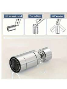 1pc Faucet Extension Accessory, 2 Water Flow Modes, 360° Rotating Extension, Multi-Function Kitchen Sink Aerator, Water Spout Nozzle, Suitable For Kitchen Sink, Bathroom Washbasin, Universal Anti-Splash Head - B - View 7