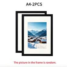 1/2/3pcs Black Wooden Photo Frames, Commemorative Photo Frames, Suitable For Any Decor Style And Photo Theme, Gift And Holiday Decoration 30x40cm Picture Frame, A4 (With Stand) Certificate Frame, A3 Poster Picture Frame, Home Decor Accessories - Black - View 22