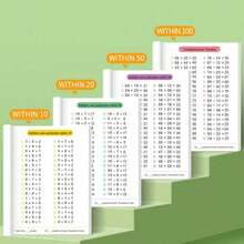 1Pc 64P Mental Astronomy Addition Subtraction Workbook Within 10-100 Arithmetic Practice Book For Kids Preschool Kindergarten Math Skills Homeschool Supplies Halloween Decor Christmas Gift All Styles Shipped Randomly - Multicolor - View 4