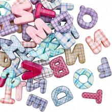 18/38/58 Random Acrylic Letter Beads, Large Grid Letter Beads, Suitable For Keychains, Bag Charms, Mobile Phone Chains, Bracelets, Etc. - Assorted Colors - View 9