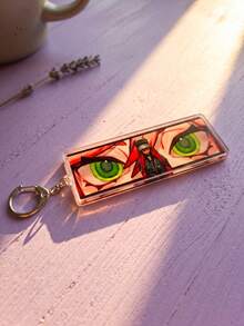 1pc/5pcs Gachiakuta Themed Acrylic Keychains, Featuring Cool Character Eye Close-Up Background And Full Body Illustration Design, Fashionable Bag Charm, Suitable For Back To School, Gift For Anime Fans, Exquisite Collection, All Seasons - Multicolor - View 6