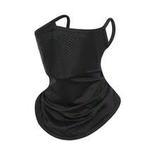 1pc Earring Design Cool Mesh Sun Protection Scarf, UV Protection Breathable Face Mask, Lightweight Sun Protection Face Mask, Suitable For Cycling, Driving And Outdoor Activities - Black - View 7