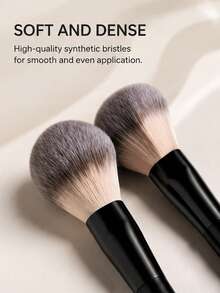 6pcs/4pcs/2pcs Dual-Ended Makeup Brush Set, Professional Soft Synthetic Bristle Face And Eye Makeup Brush Set, Suitable For Foundation, Blush, Eyeshadow, Eyebrow Blending And Other Makeup Tools, Girls Gift, Birthday Gift, Giveaway - Black - View 3