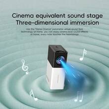 2026 Upgraded Portable Mini Projector, LCD Home Theater Projector, Built-In Speaker, Fast Focus, Compatible With Smartphone, Tablet, Laptop, TV Stick, USB Portable Projector, Suitable For Movies, Games, Presentations, Home Entertainment, Outdoor Parties - Black and White - View 4