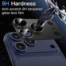 2片裝 360°相機鏡頭保護膜，相容 iPhone 18 Pro / 18 Pro Max，全覆蓋 9H 鋼化玻璃相機蓋，高清晰透明，AR 防眩光，耐刮損，防指紋，超薄相容手機殼設計 - 深空灰 - 查看 5