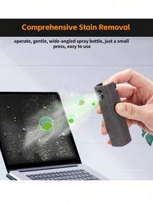 Multi-Purpose Screen Cleaner, Portable Screen Cleaning Kit, Suitable For Car Display, Smartphone And Tablet Screens, Phone Cleaning Set, Screen Cleaning Spray, Touch Screen Cleaning Solution, Screen Cleaning Tools, Laptop Screen Cleaning Kit, TV Screen Cleaner, Tablet And IPad Cleaner, Monitor Cleaner - Black - View 5