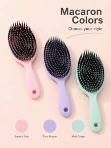 1pc Hair Filling Straight Hair Styling Comb, Professional Anti-Frizz Smoothing Tool, Wet & Dry Use, Unisex, Portable Travel Camping Vacation Hair Accessory - Multicolor - View 5