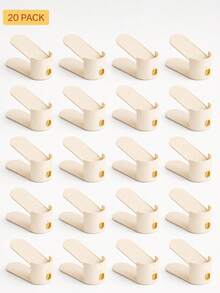 20pcs Vertical Shoe Rack Organizer, Space-Saving Shoe Storage Tray, Suitable For Closet, Shoe Cabinet Organizer, Adjustable Shoe Slot Storage Rack, Fits Sneakers, High Heels, Flats And Slippers, Stackable Shoe Storage Organizer For Home Entryway, Closet Storage And Organization - Multicolor - View 10