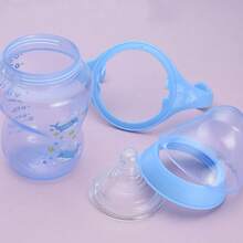 Botol Bayi PP Leher Lebar Bergambar Menarik 260ml/150ml dengan Pegangan, Botol Susu Bentuk Melengkung yang Mudah Digenggam, Botol Susu - MultiWarna - View 7
