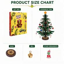 DOWMOO 1pc New Thegrinch Blind Box DIY Wooden Christmas Tree Ornament, Educational Handmade Decoration - Multicolor - View 4