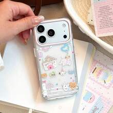 Kavenfort Transparent Cartoon Elephant Phone Case, Compatible With 18 Pro Max, Cute Planner Style, Compatible With IPhone 16, Soft Protective Shell, Compatible With 15, Anti-Drop, Compatible With 17, Cute, Girly Style, Creative, Cartoon Style, Cute, Fresh, Niche - Clear - View 9