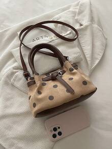 This Stylish Polka Dot Cute Bucket Bag Can Easily Hold Everyday Essentials And Is Suitable For Various Styles And Occasions. - Multicolor - View 3