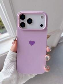 Dopamine Purple Heart Soft Shell Phone Case, Compatible With IPhone 18 Pro Max/18 Pro/18/17 Pro Max/17 Pro/17/16 Pro Max/16 Pro/16/16 Plus/15/15 Pro Max/15 Pro/15 Plus/11/12/13/14 Pro Max/11 Pro/11 Pro Max/12 Pro/12 Pro Max/13 Pro/13 Pro Max/14 Pro/14 Pro Max/14 Plus, Creative Design, Suitable For Men And Women - Purple Heart - View 1