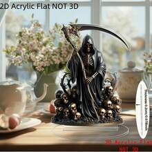 2D 壓克力桌面裝飾品，亡靈節萬聖節居家派對裝飾 - J - 查看 8
