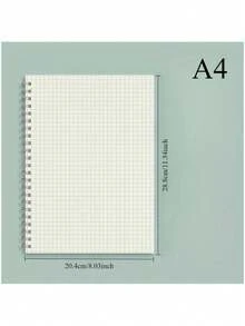 1/2 قطعة دفتر ملاحظات متعدد المواصفات، دفتر ملاحظات شبكة مزدوجة الحلقة، كتاب كتابة شبكة عالي الجمالية، دفتر سجل الحسابات والمخطوطات، تنظيم الأفكار والخطط، سجل الرسوم البيانية على المكتب، جمع المعلومات اليومية، صغير الحجم وقابل للحمل، قرطاسية المكتب، لوازم المدرسة، لوازم المكتب، موسم العودة إلى المدرسة - أبيض - مشاهدة 7