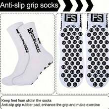 5 Pairs Soccer Socks With Silicone Grip Pads Mid-Calf Training Socks, Suitable For Soccer Matches, Moisture-Wicking Design For Heel And Ankle, Specially Designed For Soccer Players - Multicolor - View 4