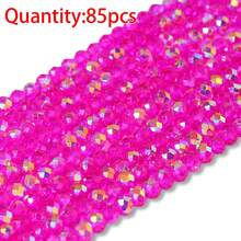 85pcs 6mm AB Colorful High Gloss Flat Crystal Glass Beads DIY Jewelry Making Accessories For Necklace Bracelet Pendant Loose Beads - High-shine Flat Crystal Glass Beads - View 13