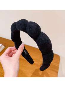 3pcs Women's Cloud-Shaped Headbands - Comfortable Elastic, Suitable For Skincare And Makeup - Washable Polyester Fiber Hairbands - Multicolor - View 6
