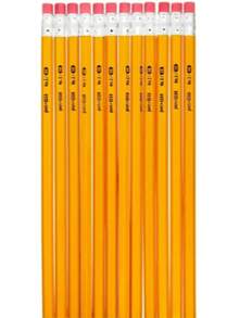 Kit 12 Lápis Grafite Com Borracha Escrever Hb Nº 2 Escolar, Escritório Lápis de Madeira Amarelo - Kit 12 Lápis - Visão 10