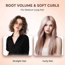UKLISS 32mm Hot Air Brush, Multi-Function Curling Brush, Hot Air Brush For Voluminous Roots And Natural Curls, Dual Voltage Design, Ideal For Travel (Black/Pink) - View 4