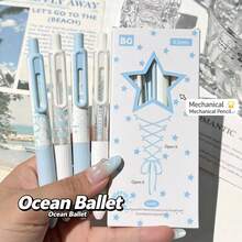 Little Pudding Ballet Automatic Pencil, Ins High Aesthetic Cute Durable Lead Pencil, 0.5mm Student Pencil, Back To School Supplies - A - View 5
