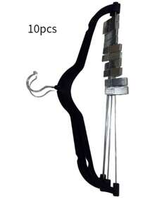 5/10pcs Space-Saving Velvet Pants Hangers, Adjustable Clips, Non-Slip Skirt Hangers, Christmas, Christmas Gift, Designed For Slim Space-Saving, Perfect For Shirts, Skirts And Coats - Home Storage Essential - Multicolor - View 11