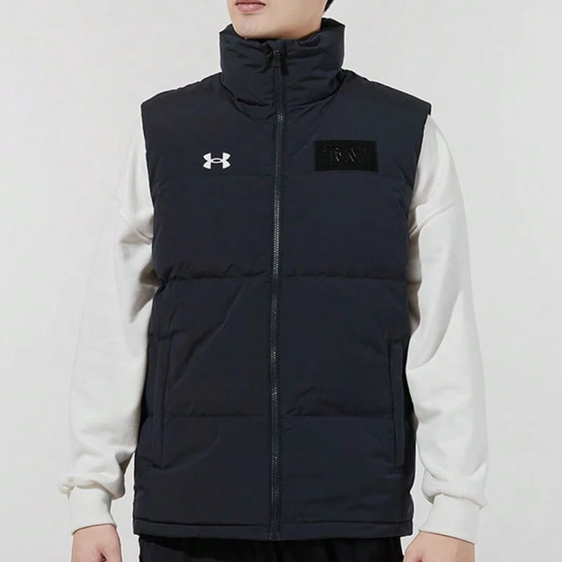 UNDER ARMOUR Men's Down Vest Winter Warm Casual Down Jacket - Black - View 1