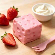 Mainan Edukasi Keju Besar TPR Pink & Cheese Pink Slow Rebound, Keju Squishy, Squishy Pangsit, Fidget, Squishy / - MultiWarna - View 5