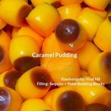 Non‑Rebound Slow Caramel Pudding Stress Ball With Crunch Squishy Texture, Interesting ASMR Squeezing Fidget Toy, Handmade Adult Calming Accessory, Cute Party Favor & Novel Halloween Gift Choice - Multicolor - View 2