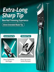 Professional Deep Embedded Nail Clipper, Ultra Sharp Double Blade, Extra Wide Opening, Effortless Design, Suitable For Thick Hard Nails, Precise Trimming Of Nail Grooves, Durable Nail Clipper, Unisex Daily Trimming, Travel And Home Use - Multicolor - View 5