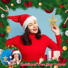 1pc, Glitter Golden Star Christmas Tree Topper, Festive Indoor Holiday Decoration With Sparkling Metallic Design For Christmas Trees, Holiday Decor For Home & Xmas Tree - Multicolor - View 7