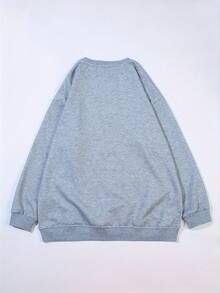 Women Casual Colorful Dog Paw Letter Print Cotton Crew Neck Long Sleeve ...