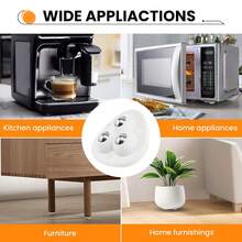 8pcs Self-Adhesive Furniture Casters, ABS Steel Self-Adhesive Kitchen Appliance Casters, 360° Swivel - Small Appliance Rollers, Countertop Wheels, Easy-To-Move Furniture - BB - View 7