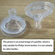 MEILINMAMA 1pc Silicone Nipple Suitable For 5.5cm Diameter Baby Bottle, Refer To Image Details And Instructions For Purchase - Red and White - View 4