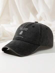 1pc True Crime Detective Couch Division Baseball Cap Washed Polyester Distressed Dad Hat Casual Adjustable Size Printed Funny Gift Cap - A - View 19