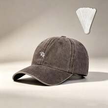 1pc Women's RH Embroidered Washed Baseball Cap, Fashionable Adjustable Sun Protection Casual Hat, Suitable For All Seasons, Daily And Sports - Multicolor - View 13
