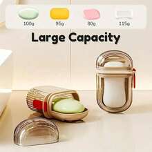 1pc/2pcs Bathroom Storage Box, Travel Soap Box, Cosmetic Storage Box, Leak-Proof Soap Box With Lid, Sealed Portable Soap Box With Lid And Drainage, Suitable For Bathroom, Shower, Gym, School, Camping, Vacation, Outdoor Use - Multicolor - View 3