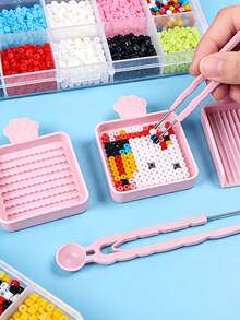 Bead Melting Tool Set - Single Needle Tweezers, Alignment Tray And Bead Spoon, Suitable For 2.6mm Handmade Beads. Essential Accessories For DIY Bead Art, Providing Bead Melting, Storage And Auxiliary Tools - Multicolor - View 1