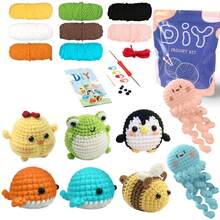 1pc Crochet Material Kit, Cute Crochet Plush Doll Set, Birthday Gift, Beginner Crochet Kit, Crochet Animal Set Suitable For Beginners - Penguin DIY Craft Kit - View 4