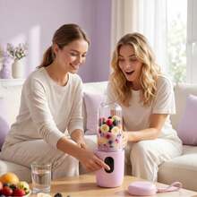 USB Rechargeable Portable Blender With 16 Stainless Steel Blades - 500ml Capacity, Powerful Motor, Travel Lid And Detachable Design, Suitable For Smoothies, Milkshakes, Ice Cream, Home, Kitchen, Gym - Compact And Lightweight, Smoothie Dedicated Blender, Built-In 1500mAh Rechargeable Battery - Multicolor - View 12