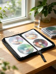 1pc 40pcs CD/DVD Case Holder: Portable Wallet Disc Storage Binder For Car, Home & Travel - Keep Your Discs Organized! - Multicolor - View 2