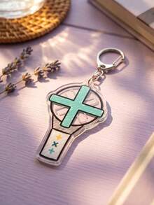 1Pc/6Pcs K-Pop Lightsticks Themed Acrylic Keychains, Featuring Classic Lightstick Design, Fashionable Bag Charm, Suitable For Back To School, Gift For K-Pop Fans, Exquisite Collection, All Seasons - Multicolor - View 11