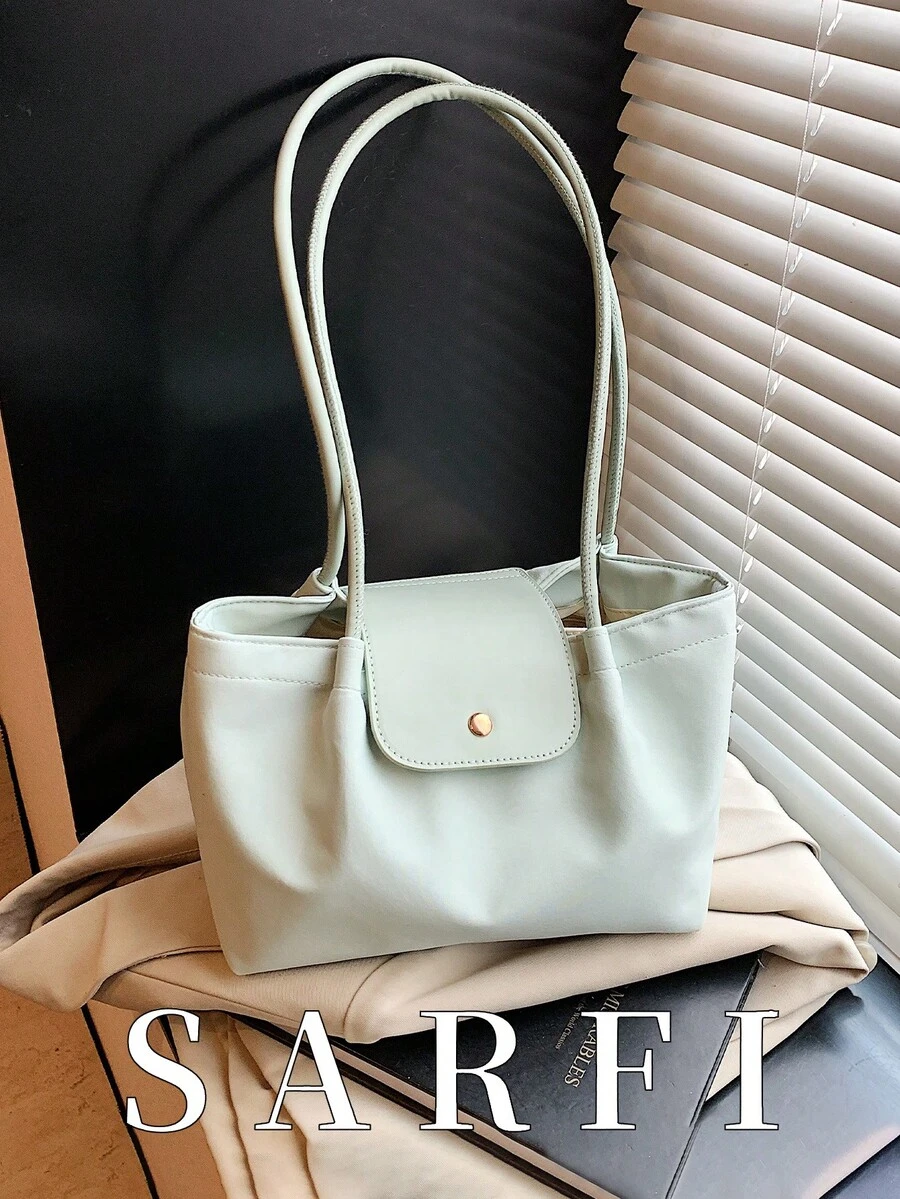 Premium Niche Buckle Design Women's Shoulder Bag, Fashionable Minimalist Multi-Functional PU Fabric Shoulder Bag/Handbag