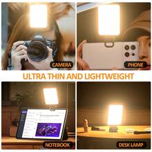 2000mAh Magnetic Selfie Fill Light, 3 Color Temperatures Rechargeable Portable Selfie Light, Video Conference Lighting With Clip And Magnetic Ring - one-size - View 6