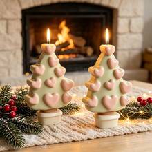 SILIKE LUFEI 1pc Resin Silicone Mold Christmas Heart Christmas Tree Ornament Mold, Suitable For Making Resin, Plaster, Candle, Aromatherapy Products, Home Decor Display Silicone Mold - Heart-shaped Christmas Tree Mold - View 7